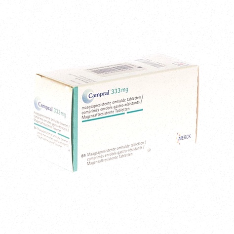 Boîte de Campral® et logo pharmacie en ligne