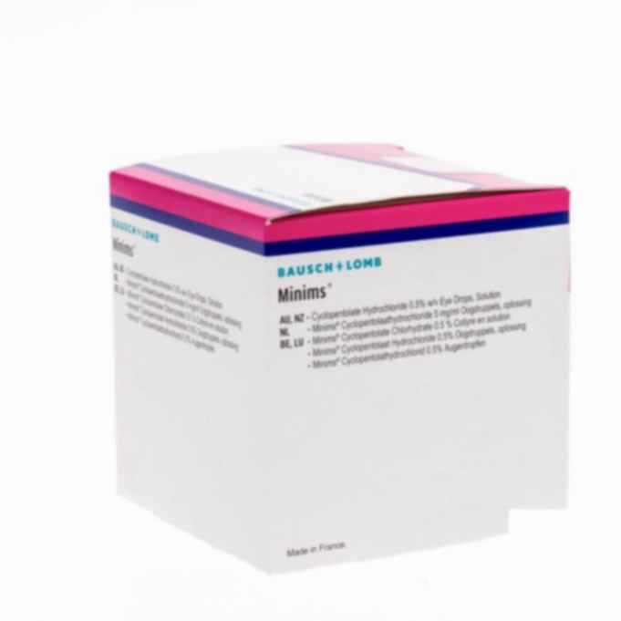 Collyre Cyclopentolate et blister de gouttes