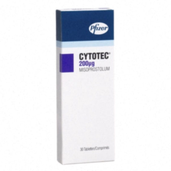 Boîte de Cytotec et blister de comprimés