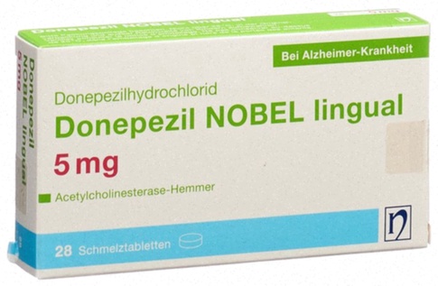 Donepezil : illustration du cerveau et d’un comprimé