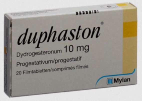 Acheter Dydrogesterone - Illustration de pilules et boîte