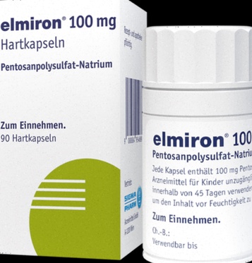 Acheter Elmiron - Illustration pilule et boîte