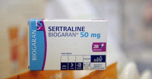 Commande de Sertraline - illustration de comprimés et boîte