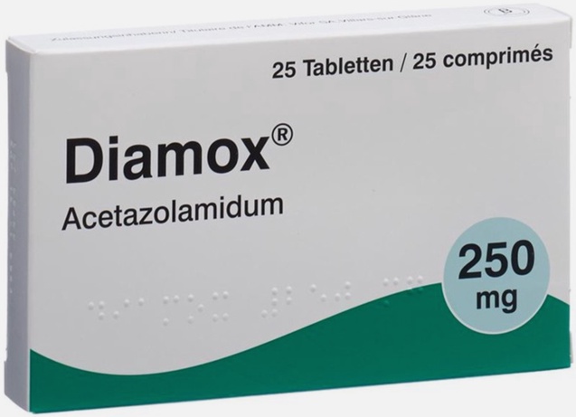 Acheter Diamox en ligne – illustration d'un flacon de comprimés