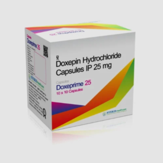 Acheter Doxepin en ligne - visuel gélule et silhouette