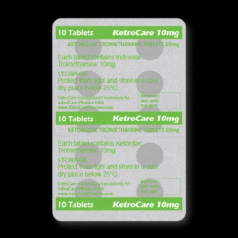 Ketorolac – pilules blanches sur fond lapis-lazuli